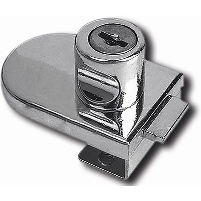 Замок для стеклянной распашной двери механический 408 хром AKS - фото 1