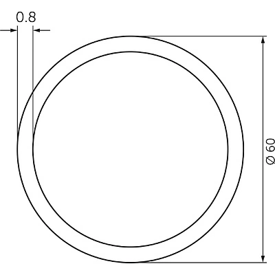 Труба d60 L-3000 (3,00кг/0,8мм), хром AKS - фото 2