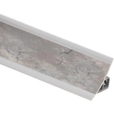 Плинтус ПВХ к столешнику LР бетон орнаментальный серый (153) EL-MECH-PLAST (1шт=3м.п.) - фото 1