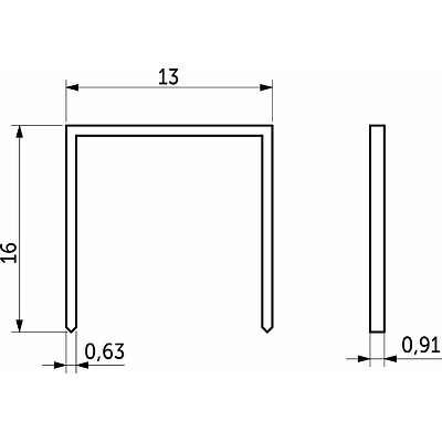 Скоба мебельная 380(80)/16 (А-16), цинк (1 уп. - 3 тыс.шт.) - фото 2