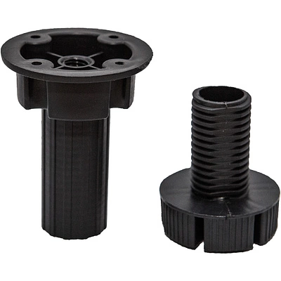 Опора кухонная пласт. h100 двусоставная, черный (1 упак. = 300 шт.) AKS - фото 2