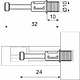 Шток эксцентрика распорный 10*24 (уп/1тыс.шт/коробка 3 тыс.) AKS - фото 2