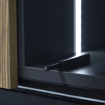 Механизм push-to-open наконечник магнитный накладной/врезной черный AKS усиленный - фото 4