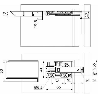 Навес кухонный регулируемый левый+правый + заглушки STARK PRIME by AKS - фото 2