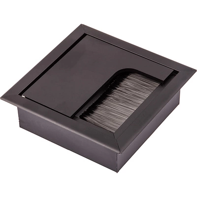 Пропуск кабельный металл 80х80мм черный AKS - фото 1