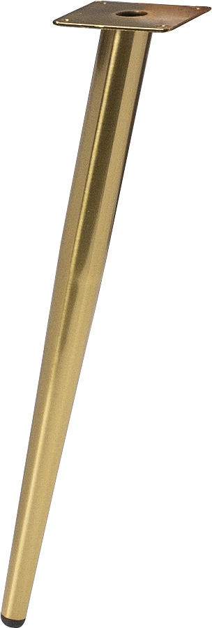 Опора меб. конусная h420 наклонная, браш.золото AKS - фото 1