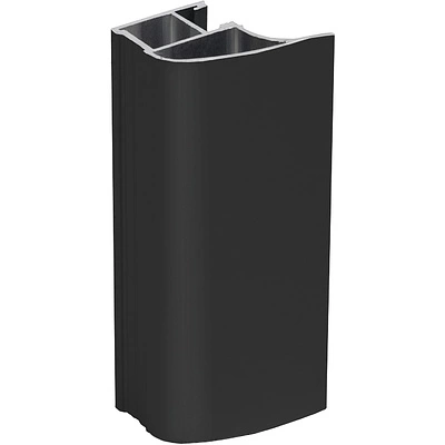 Профиль алюминиевый SENATOR черный глянец вертик. открытый L-5300 мм АЛЮТЕХ удлинен. - фото 1