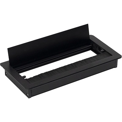 Пропуск кабельный металл 240х120мм брашированный черный AKS - фото 3