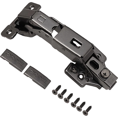 Петля 165° накладная с доводчиком 45мм h0 clip-on PRIME by AKS 3D черный никель (саморезы, заглушки) 0-е вхождение (упак. = 2 шт.) - фото 4