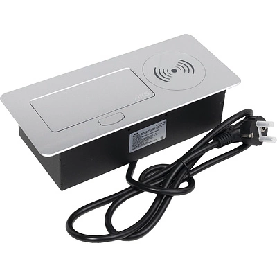 Выдвижной удлинитель Nova 5, 1 розетка, USB A + C, беспроводная зарядка, алюминий, AKS - фото 1