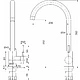 Смеситель для кухни однорычажный, HDF-2861, сатин, AKS - фото 2