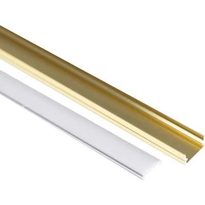 Профиль алюминиевый накладной SIRIUS-1407S с экраном, цвет золотой, 3м, AKS - фото 3