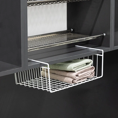 Корзина подвесная 400*255*140, белый РФ (на полку) - фото 4