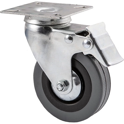 Колесо меб. TECH d75 h100 с площадкой с торм., серый AKS - фото 3