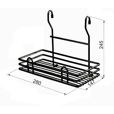 Корзина на трубу d16 одинарная мини CWJ102M черный AKS - фото 2