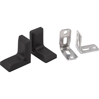 Уголок с металлической основой и пластиковой крышкой черный (уп/10шт) AKS - фото 1