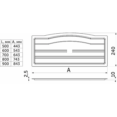 Поддон для сушки 800 HUGO, прозрачный AKS - фото 2