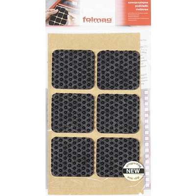 Подкладка самоприлипающая фетровая прорезиненная 40 х 40мм (1упак.=6шт), черная, Folmag - фото 3