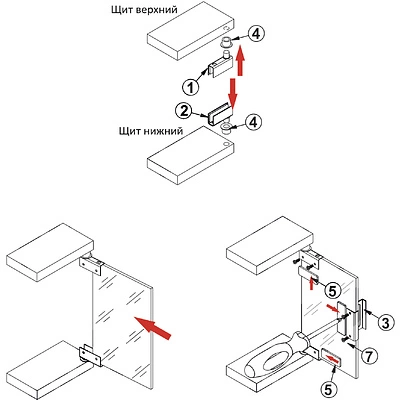 Петля д/стекла штыревая ZS90 хром LEBA - фото 6