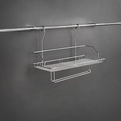 Корзина на трубу d16 одинарная+бумага CWJ220 хром AKS - фото 3