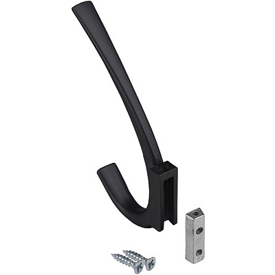 Крючок меб. двухрожковый мет. SKY черный матовый AKS - фото 6