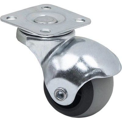 Колесо меб. VINTAGE d40 h52 с площадкой, цинк/серый AKS - фото 1