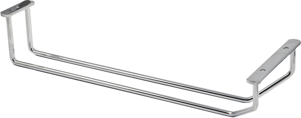 Держатель подвесной для бокалов однорядный 340*65*114, хром РФ - фото 1