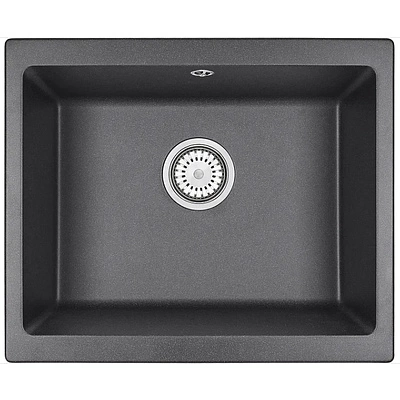 Мойка кварц, прямоугольная, 5551, 550*460мм, графит, под столешницу, Granula - фото 1