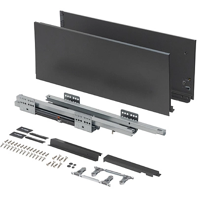 Система ящиков Slimbox Evolution L-450 H=199 с доводчиком ДСП16мм графит - фото 4