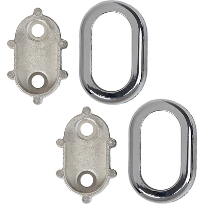 Держатель (розетка) трубы овальной 30*15, хром AKS - фото 3