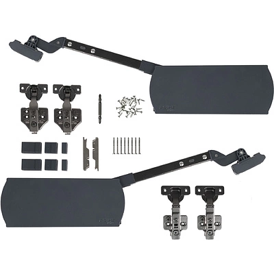 Подъемный механизм верхний L с доводчиком на две двери PRIME by AKS ZEVS графит - фото 3