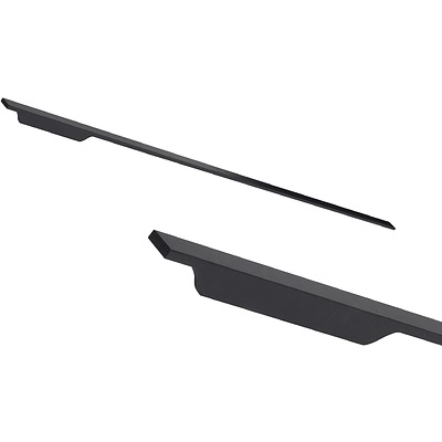 Ручка меб. скоба алюм. ANDROMEDA 1056/1200 черный матовый, AKS (левая) - фото 1