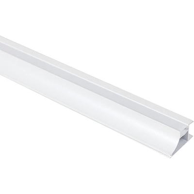 Профиль алюминиевый накладной/торцевой AVIOR, с экраном, цвет белый, 3м, AKS - фото 1