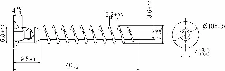 Шуруп-конфирмат 7,0*40 (уп/ 20 шт) AKS - фото 2