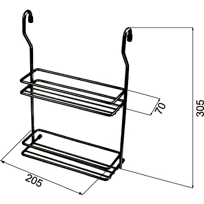 Корзина на трубу d16 двойная малая CWJ116B черный AKS - фото 2