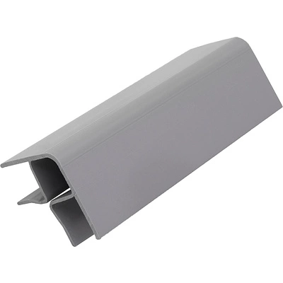 Угол гибкий к цоколю мебельному ПВХ h=150 серый THERMOPLAST (909) - фото 1