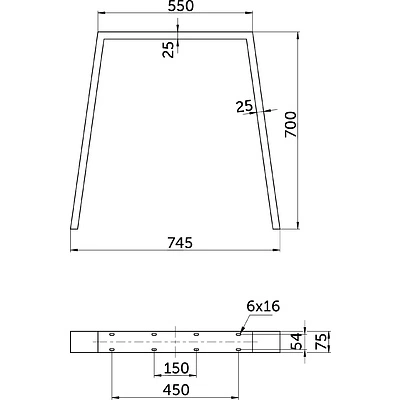 Подстолье LOFTON h700, черный (1 упак. = 2 шт.) AKS - фото 2