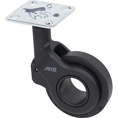 Колесо меб. GALAXY d60 h94 с площадкой, черный AKS - фото 1