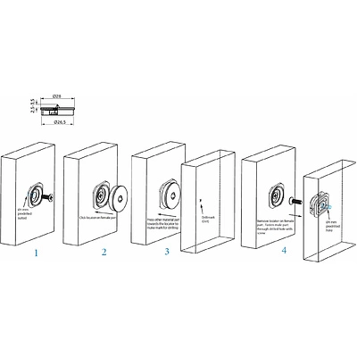 Соединитель для панелей кнопочный Кондуктор (1уп.=4шт.) SISO - фото 2