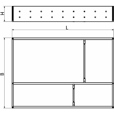 Комплект разделителей L550 универсальный металлический Organizer нержавеющая сталь (523*293*65) AKS - фото 2