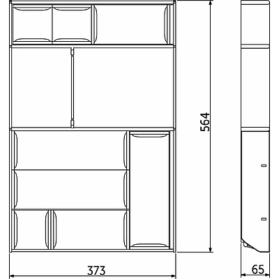 Вкладыш 60/400 шуфлядный металлический Organizer нержавеющая сталь (373*564*65) AKS - фото 3