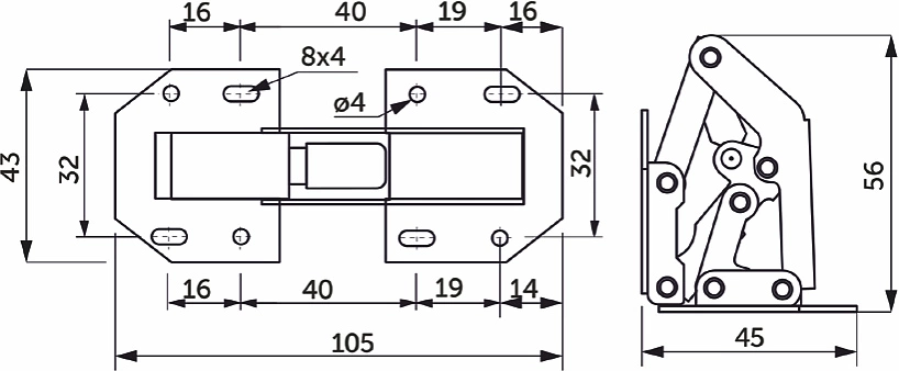 Петля поршневая большая AKS - фото 2