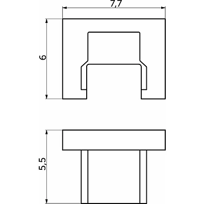 Заглушка к алюминиевому профилю NAVI-0806B, цвет белый, AKS - фото 2