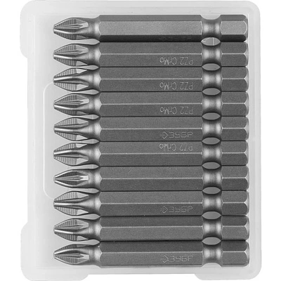 Бита кованная PZ2, 50 мм, МС ЗУБР (упак. = 10 шт.) - фото 1