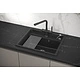 Мойка кварц, прямоугольная, KS-6003, 600*510мм, черный металлик, на столешницу, Granula - фото 5