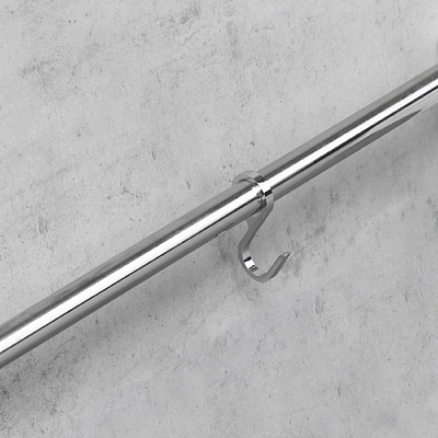 Крючок на трубу d16 несъемный хром AKS - фото 3