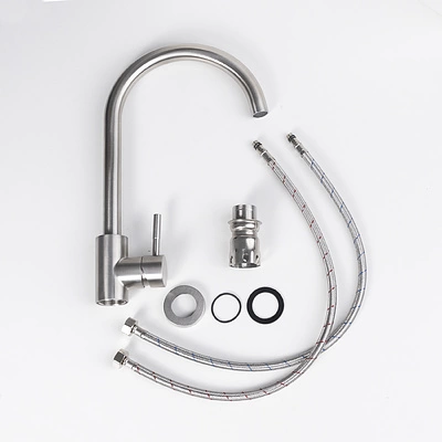 Смеситель для кухни однорычажный, HDF-2861, сатин, AKS - фото 3