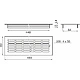 Решетка вентиляционная 480х80мм серебро алюминий AKS - фото 4