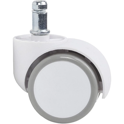 Колесо меб. пласт. FURNI d50 со штоком, белый/серый AKS - фото 3