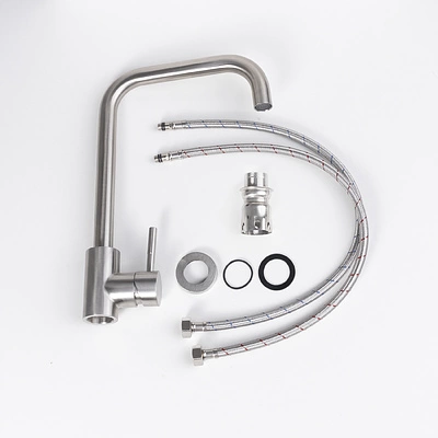 Смеситель для кухни однорычажный, HDF-2862, сатин, AKS - фото 3